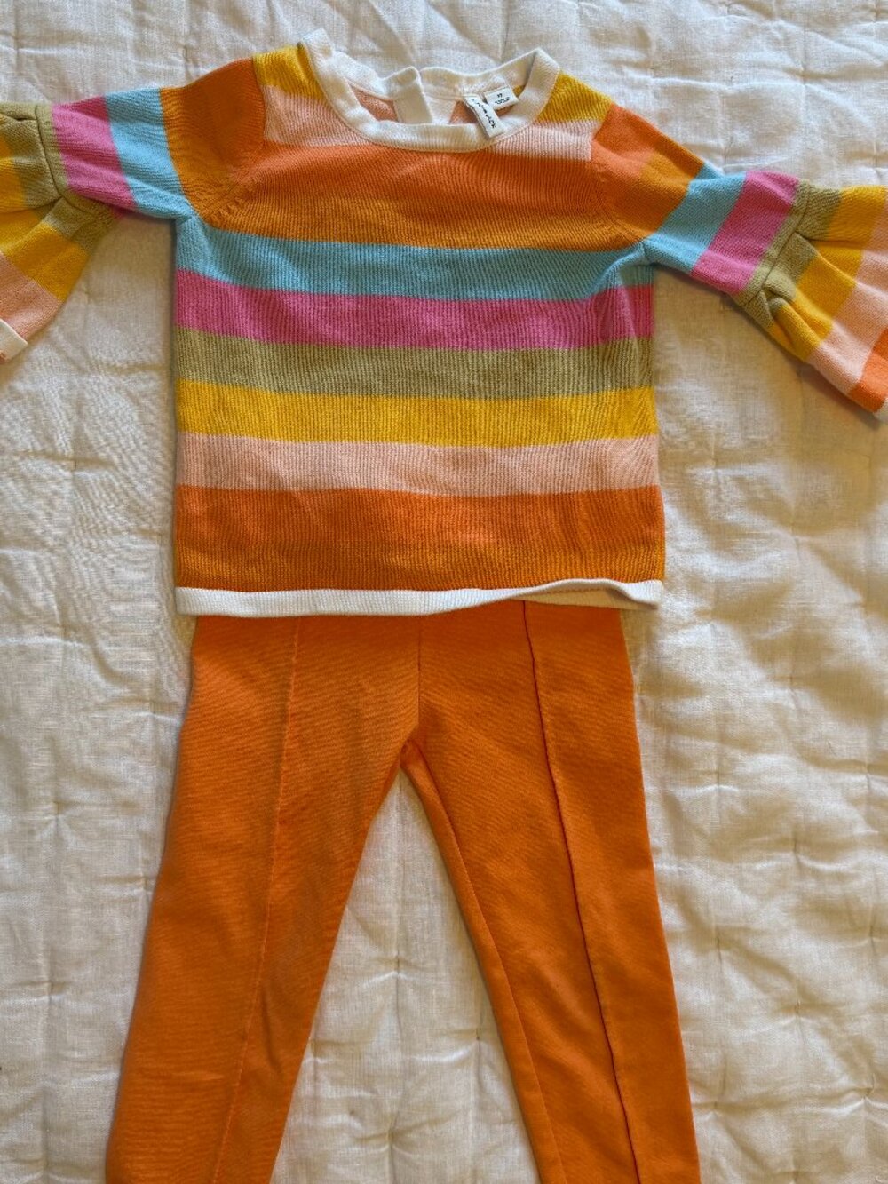 Toddler Girls Janie Jack Rainbow Stripe Sweater + Pants